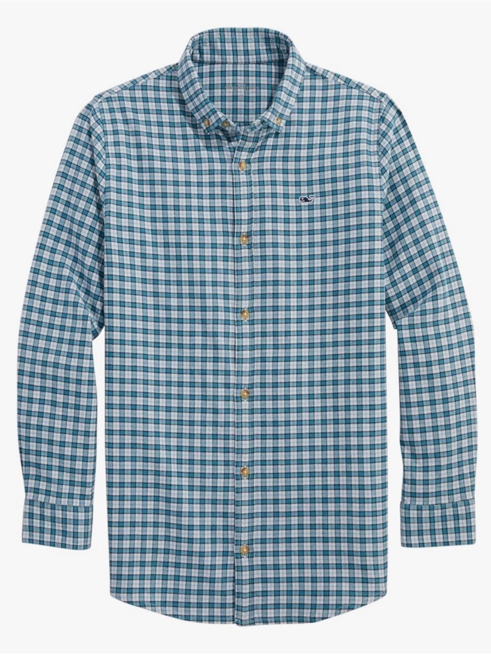 NWT. Vineyard vines. Boy’s Flannel Check Shirt. “Larkspur.” Size 6.